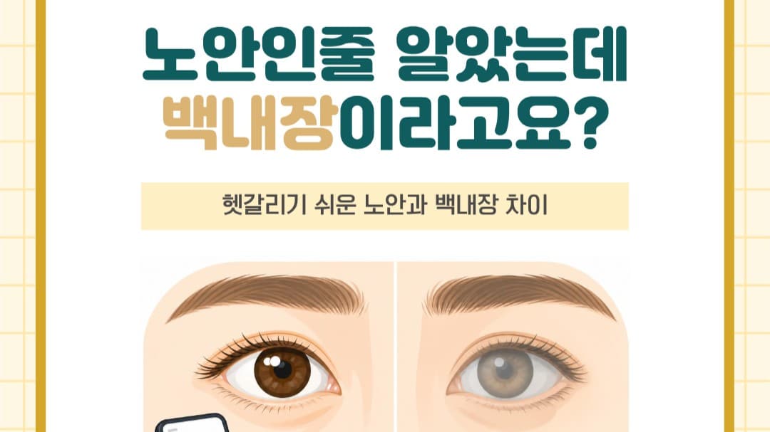 가까운 글씨가 흐리면 모두 노안일까요? 👀